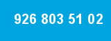 926 803 51 02 926 803 51 02